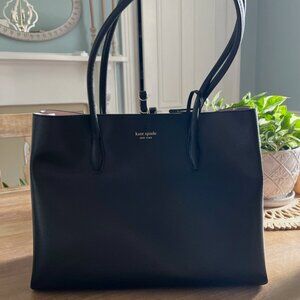 KSpade Black leather shoulder bag